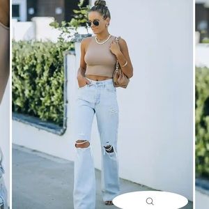 Stretchy cropped tank